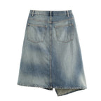 Asymmetrischer Jeansrock in Midi Länge
