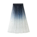 Damen Tutu  Rock in A Linie aus Mesh mit Sternenmuster