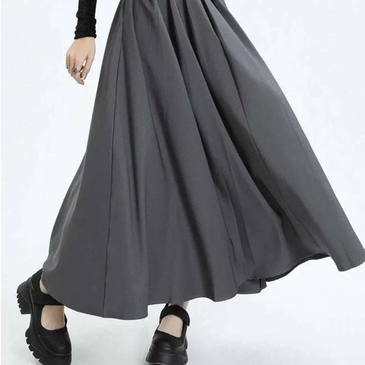 Damen Faltenrock in A Linie mit hoher Taille